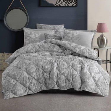 Clasy Destin V1 Poplin Uyku Seti Tek Kişilik - Gri