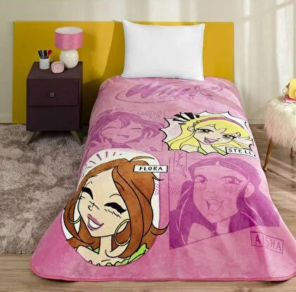 Zorlu Winx Lisanslı Battaniye Tek Kişilik
