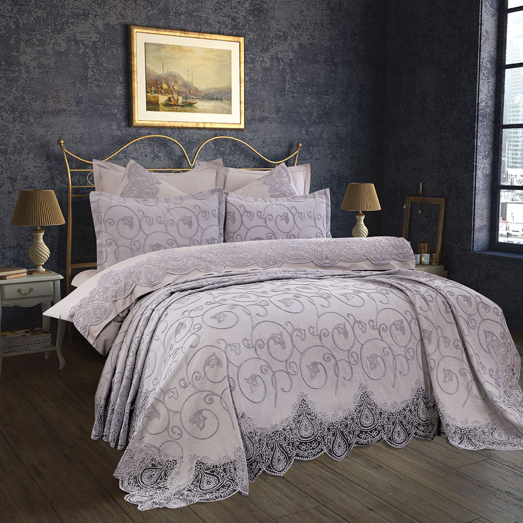 Anna Karina İsabella 10 Parça Çeyiz Seti - Gri