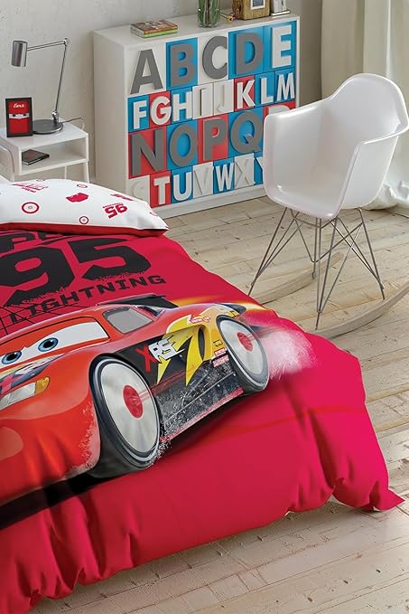 Taç Disney Cars Lisanslı Nevresim Takımı Tek Kişilik