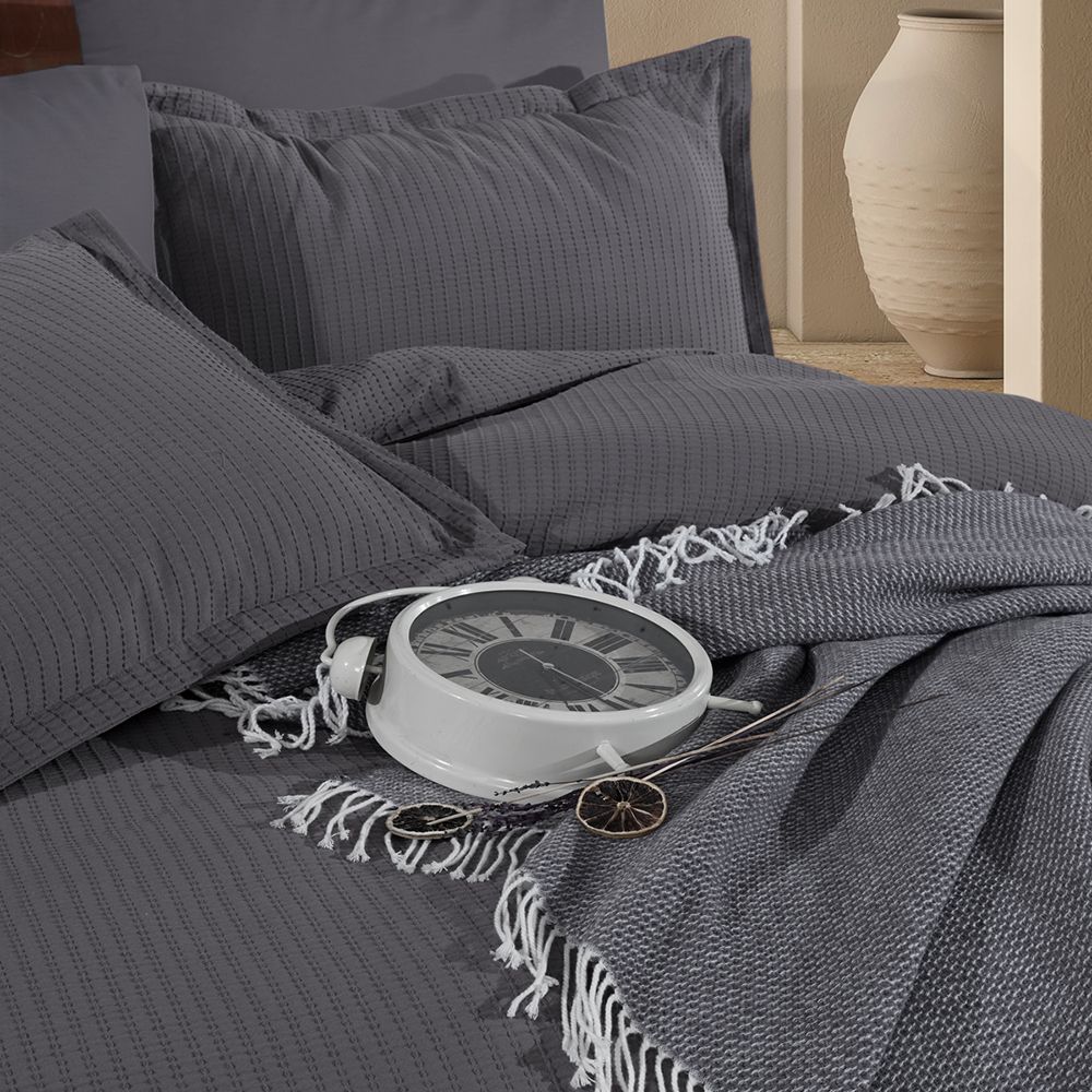 Clasy Eveya V2 Runforce Battaniyeli Mevresim Takımı Çift Kişilik - Antrasit