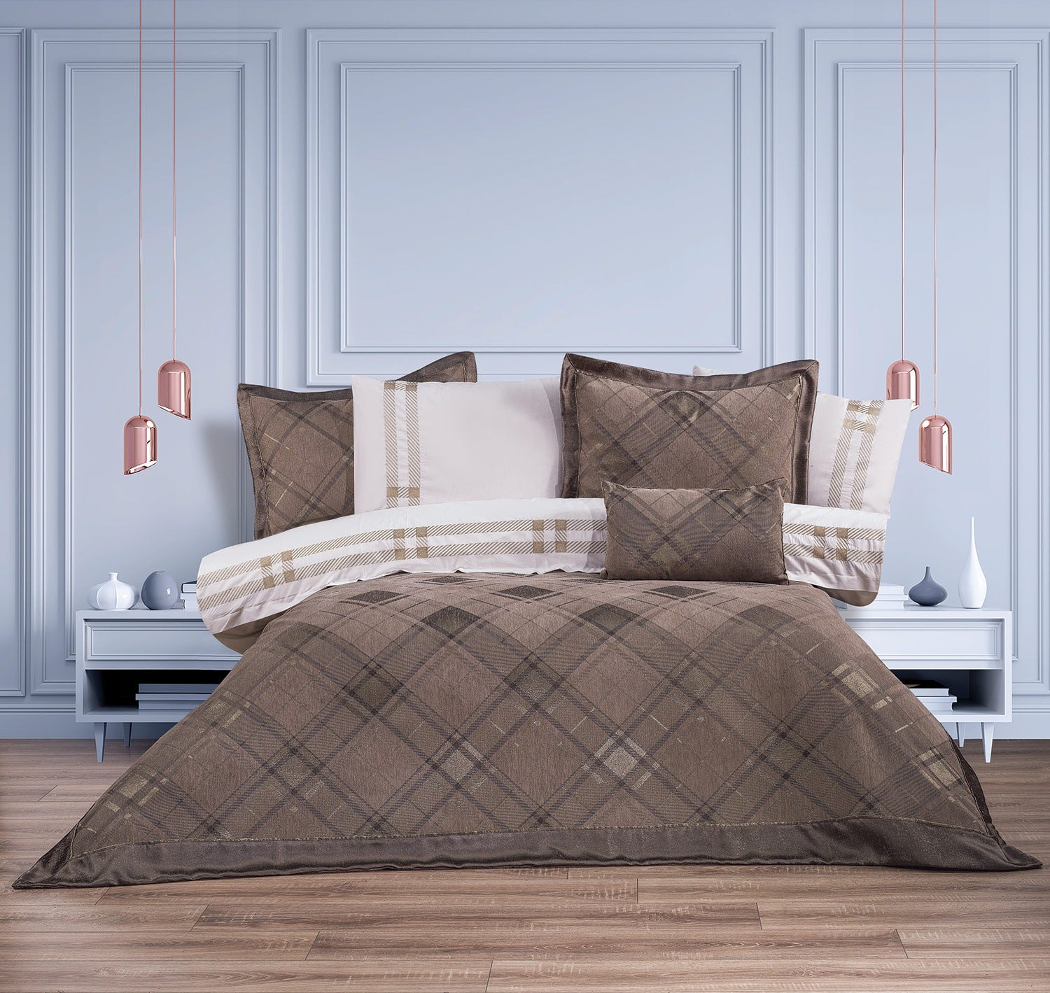 Anna Karina Hilda 8 Parça Çeyiz Seti - Kahve