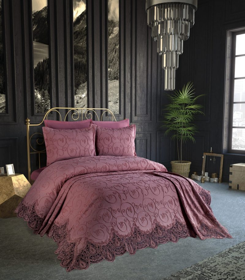 Anna Karina İsabella Pike Takımı Çift Kişilik - Bordo