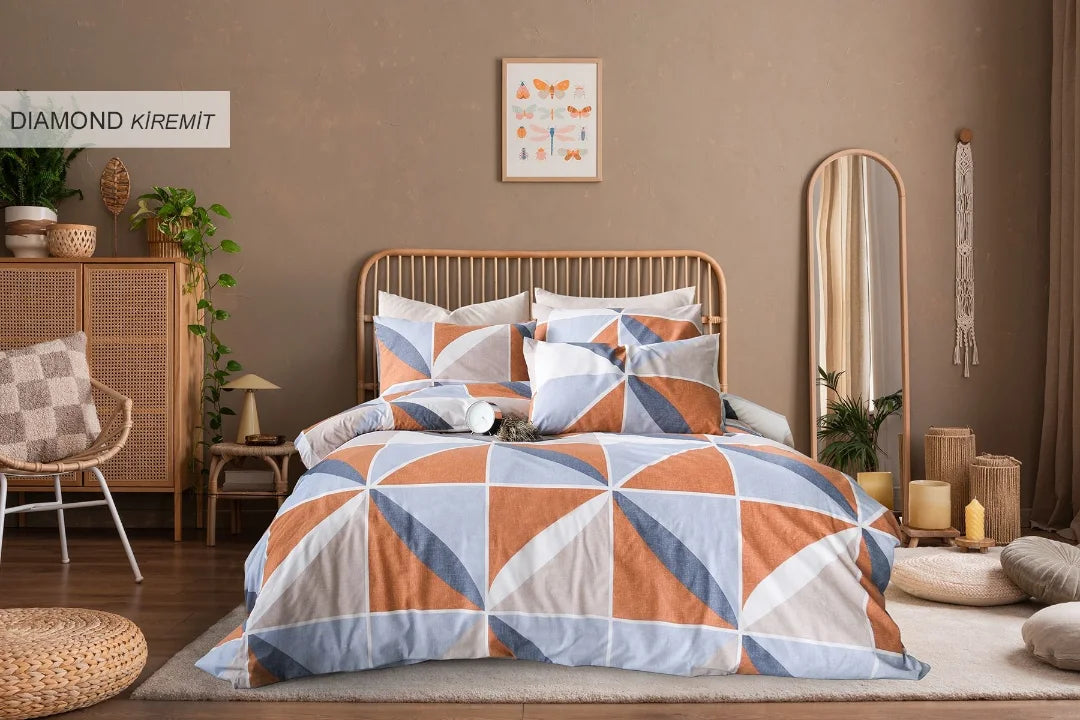 İyi Geceler İstanbul Cotton Life Nevresim Takımı Çift Kişilik - Diamond Kremit