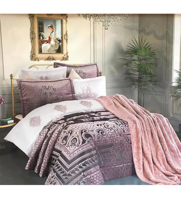 Anna Karina Elegant 10 Parça Çeyiz Seti - Pudra