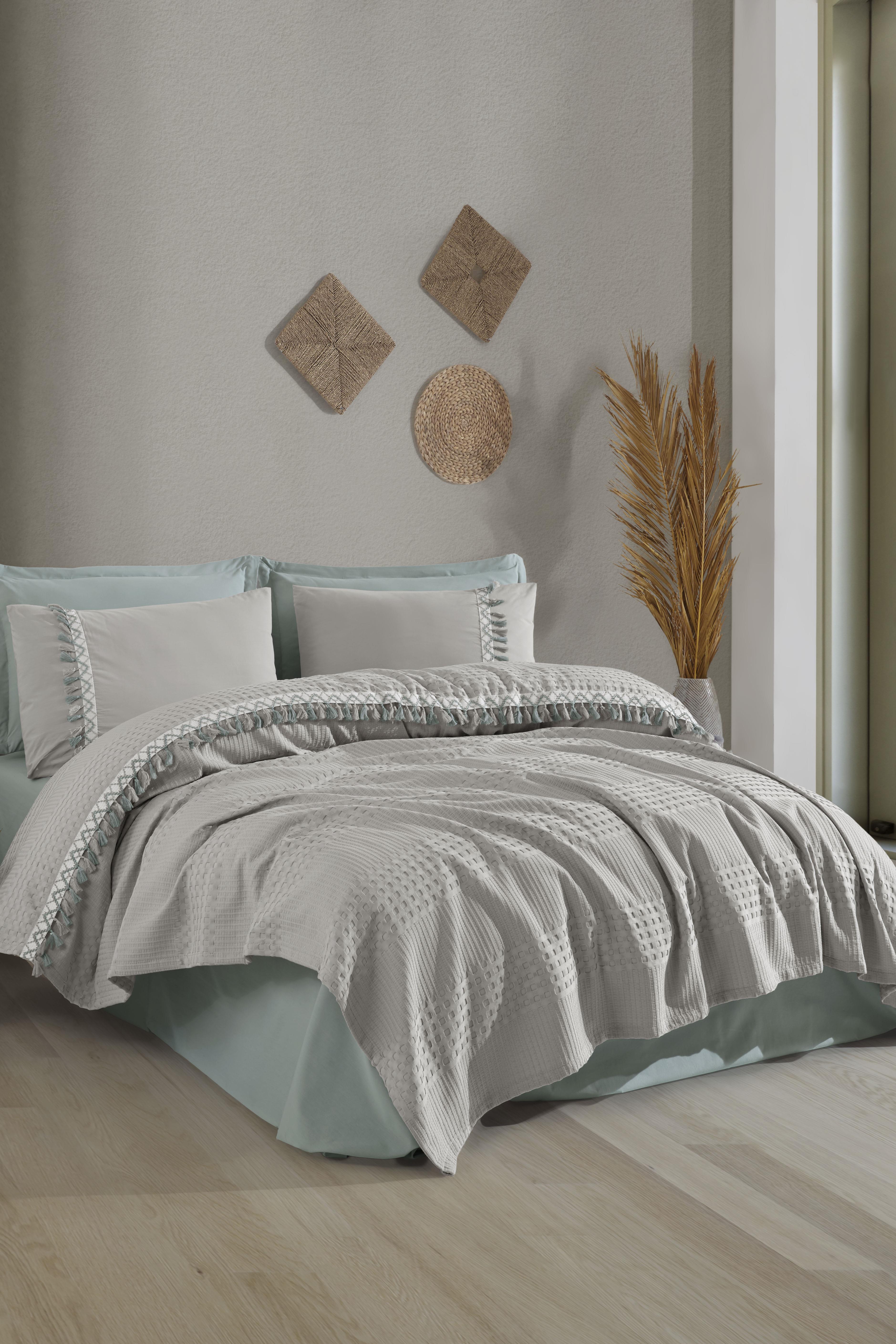 Clasy Bohemline V8 Pike Takımı Tek Kişilik - Açık Gri