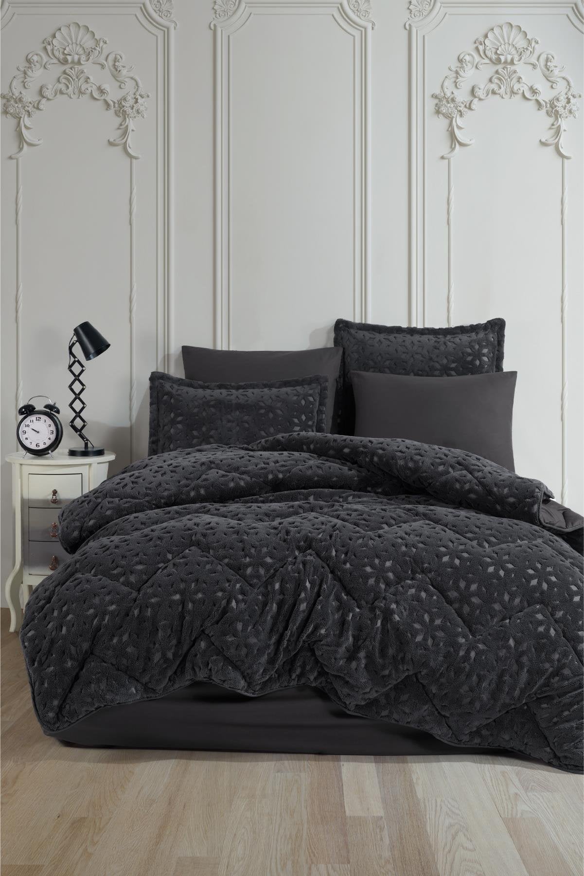 Clasy Babil V1 Wellsoft Antrasit Uyku Seti Çift Kişilik