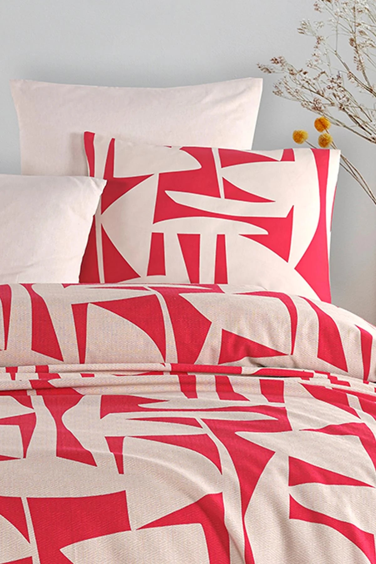 İyi Geceler İstanbulCotton Life Çift Kişilik Pike Takımı - Marvin Coral