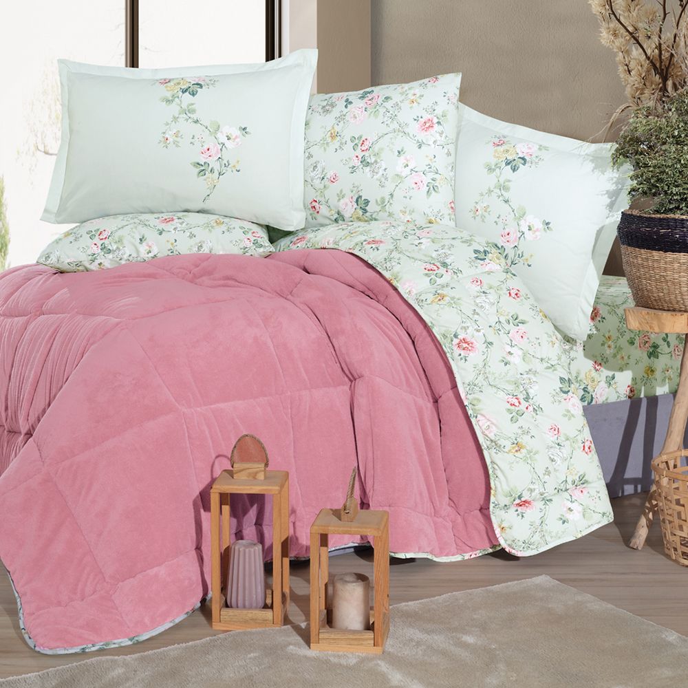 Clasy Elara V1 Wellsoft Uyku Seti Çift Kişilik - Pembe