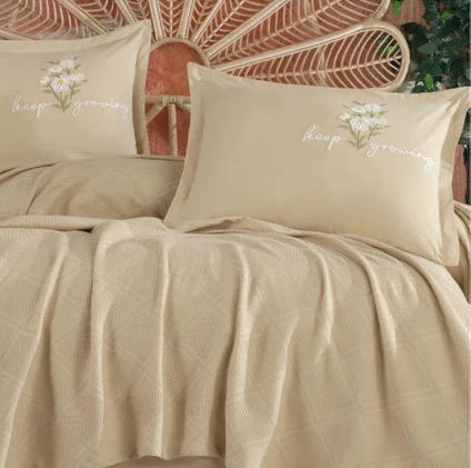 Clasy Etta V1 Pike Takımı Çift Kişilik - Bej