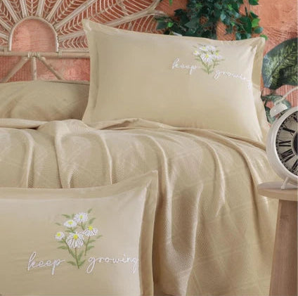 Clasy Etta V1 Pike Takımı Çift Kişilik - Bej