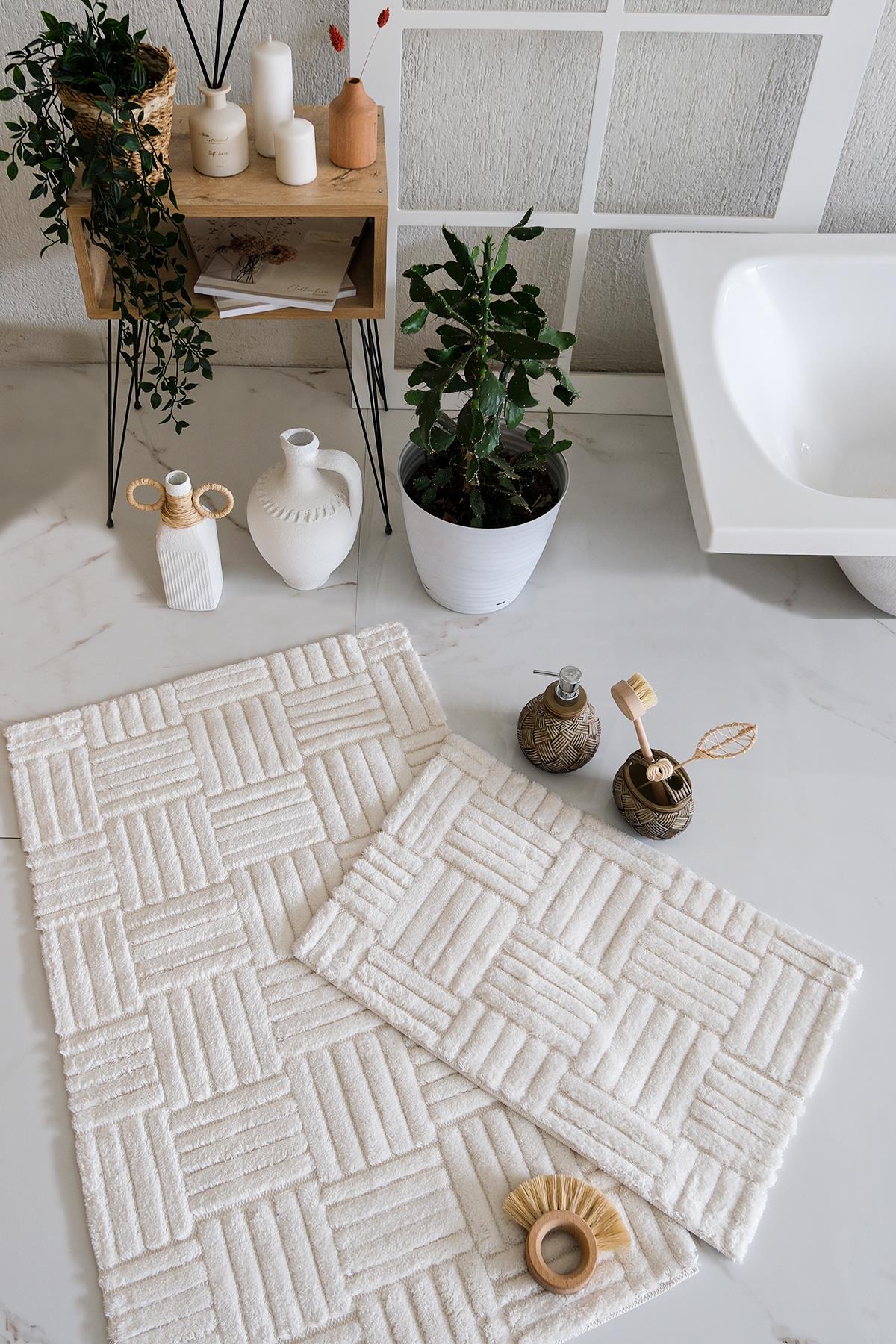 İyi Geceler İstanbul HCW Cubin Paspas Seti/ 40x60-60x100 cm - Ekru