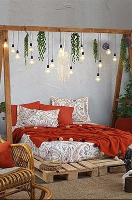 İyi Geceler İstanbul Boho Chic Püsküllü Battaniyeli Nevresim Takımı Tek Kişilik - Tarçın