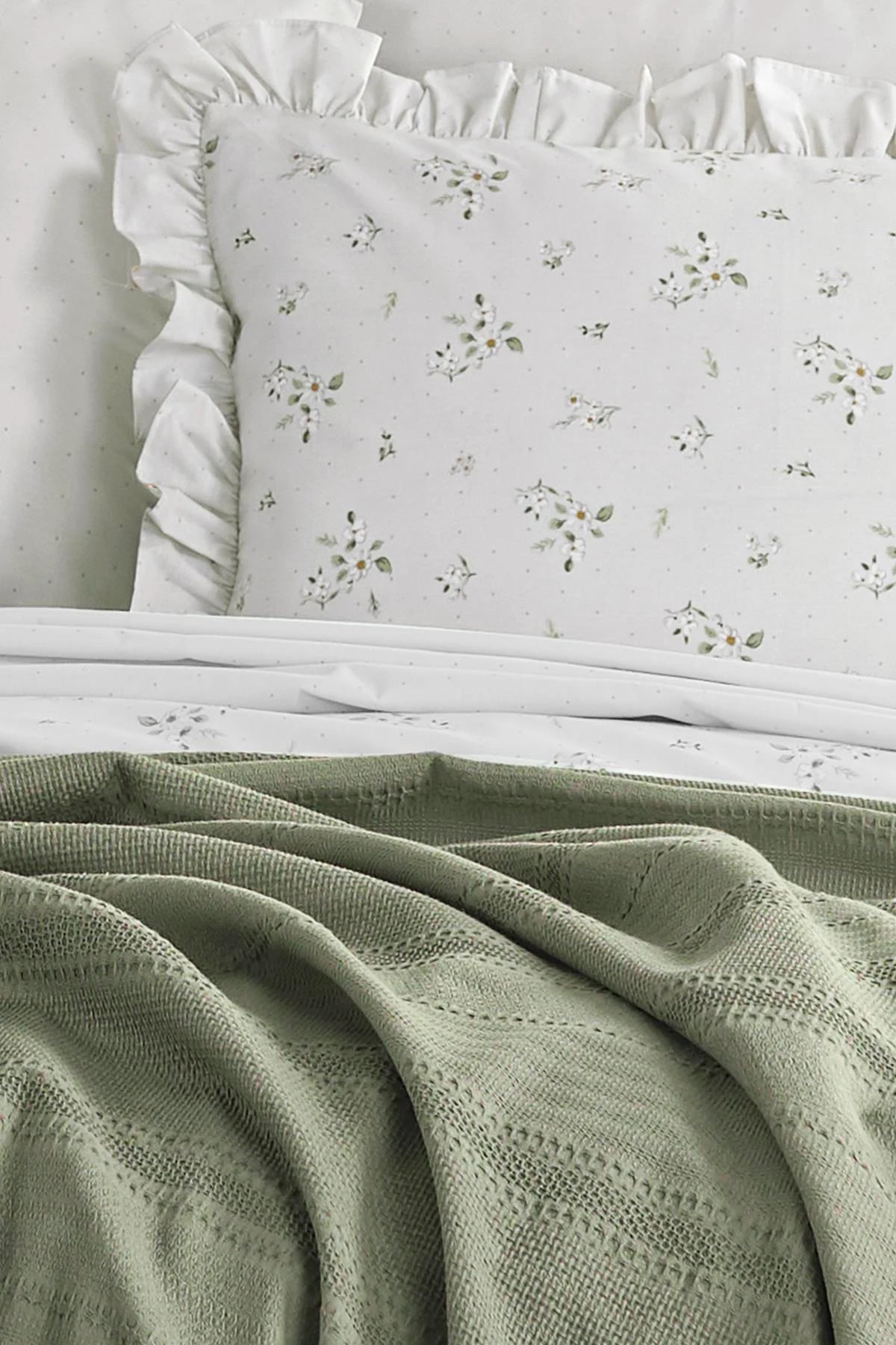 Le Amore Nevresimli Pike Takımı Çift Kişilik - Gri