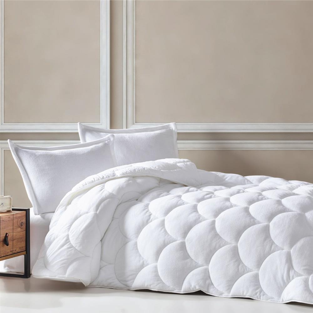 Clasy Fluffy V1 Wellsoft Yorgan Tek Kişilik - Beyaz