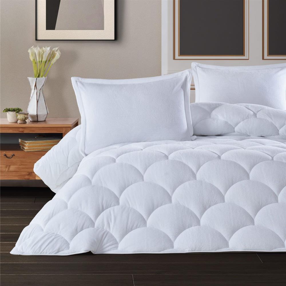 Clasy Fluffy V1 Wellsoft Yorgan Tek Kişilik - Beyaz