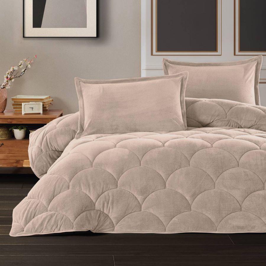 Clasy Fluffy V8 Wellsoft Yorgan Tek Kişilik - Açık Bej