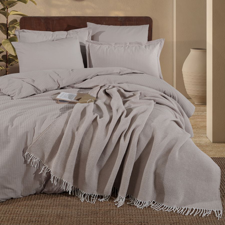 Clasy Eveya V1 Runforce Battaniyeli Mevresim Takımı Çift Kişilik - Taş