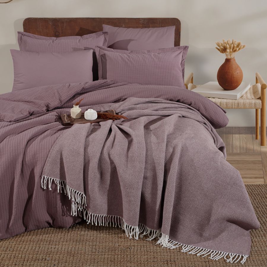 Clasy Eveya V3 Runforce Battaniyeli Mevresim Takımı Çift Kişilik - Gül Kurusu