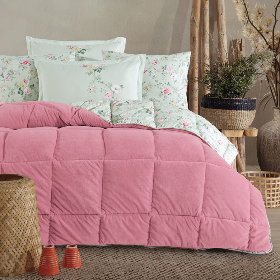 Clasy Elara V1 Wellsoft  Uyku Seti Çift Kişilik - Pembe