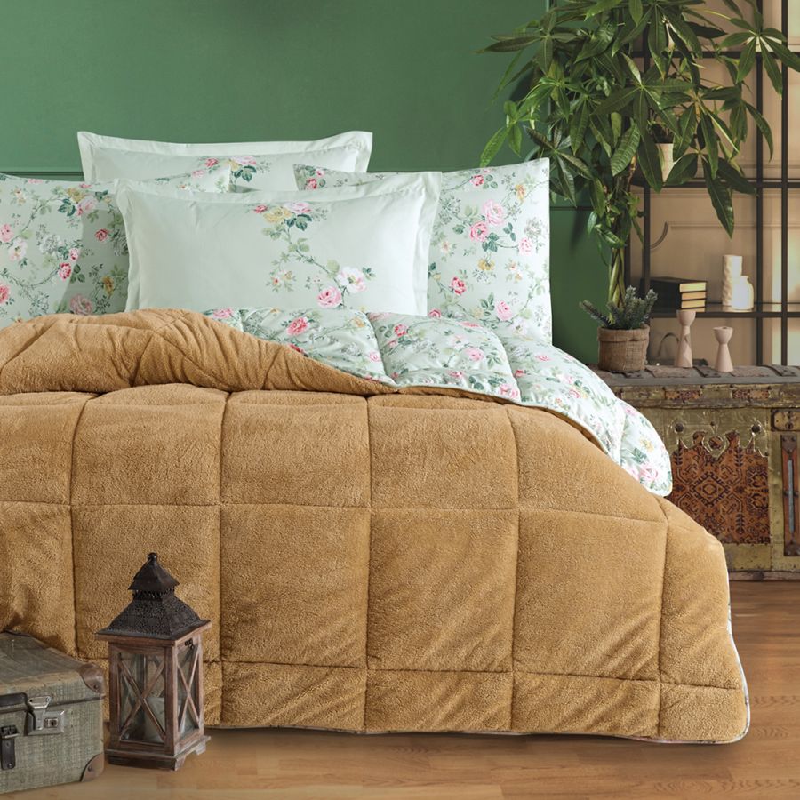 Clasy Elara V2 Wellsoft  Uyku Seti Çift Kişlik - Hardal