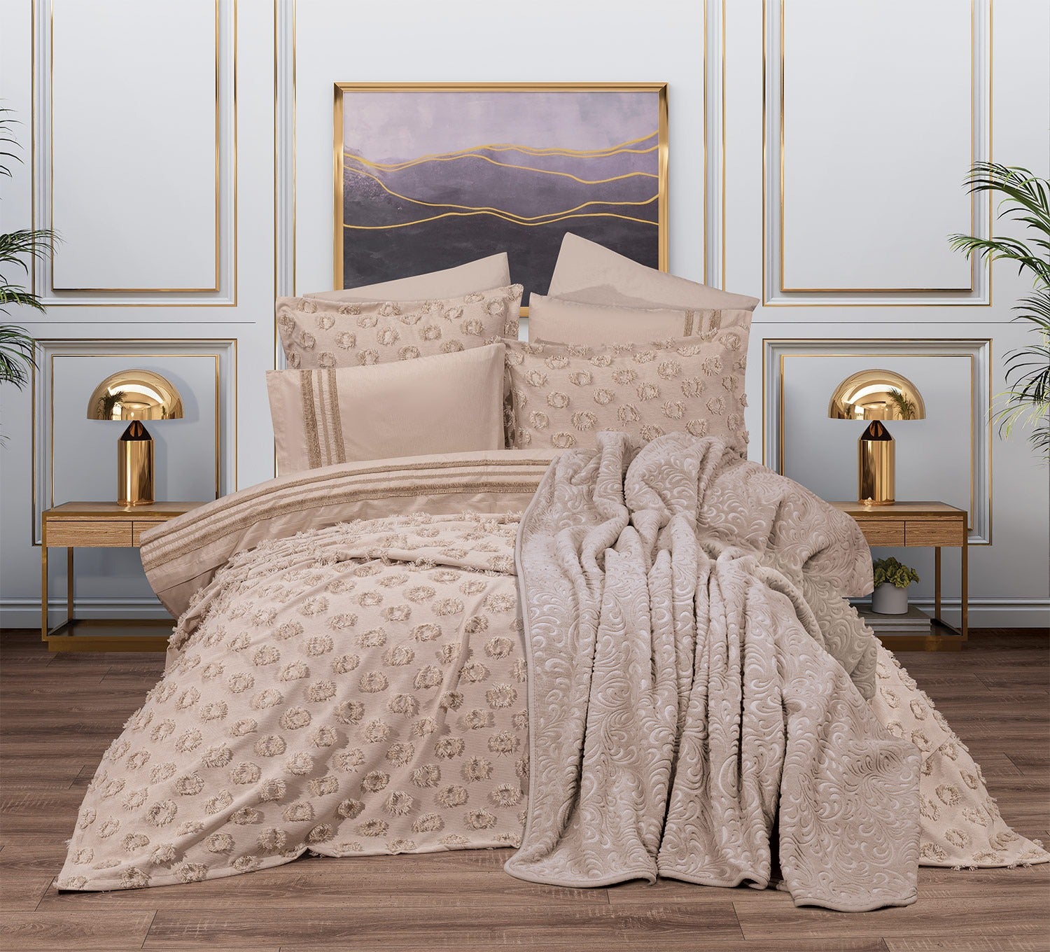 Anna Karina Karin 10 Parça Çeyiz Seti - Cappuccino