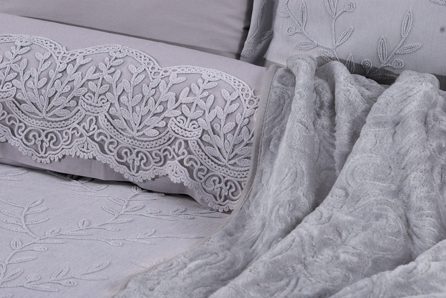 Anna Karina Lusia 10 Parça Çeyiz Seti - Gri