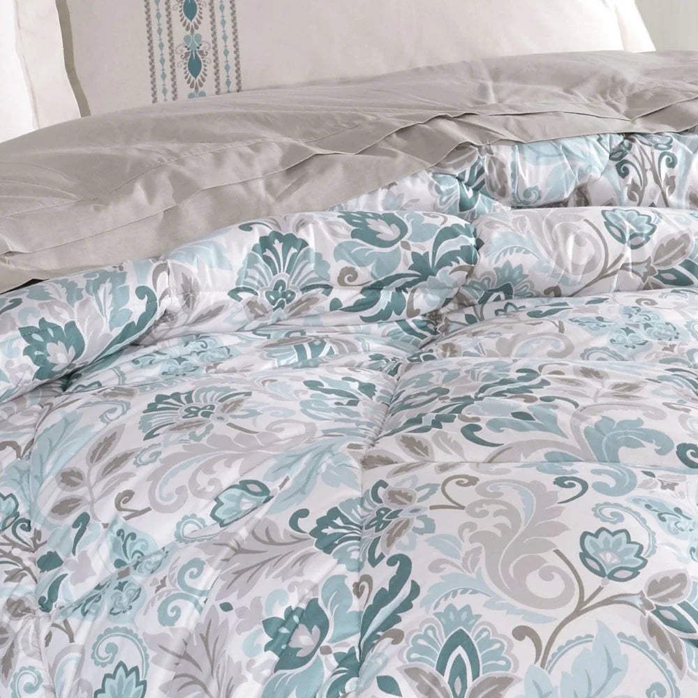 Hobby Poplin Anabel Uyku Seti Çift Kişilik - Turkuaz