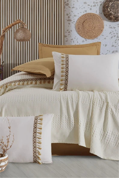 Clasy Bohemline V5 Pike Takımı Tek Kişilik - Ekru