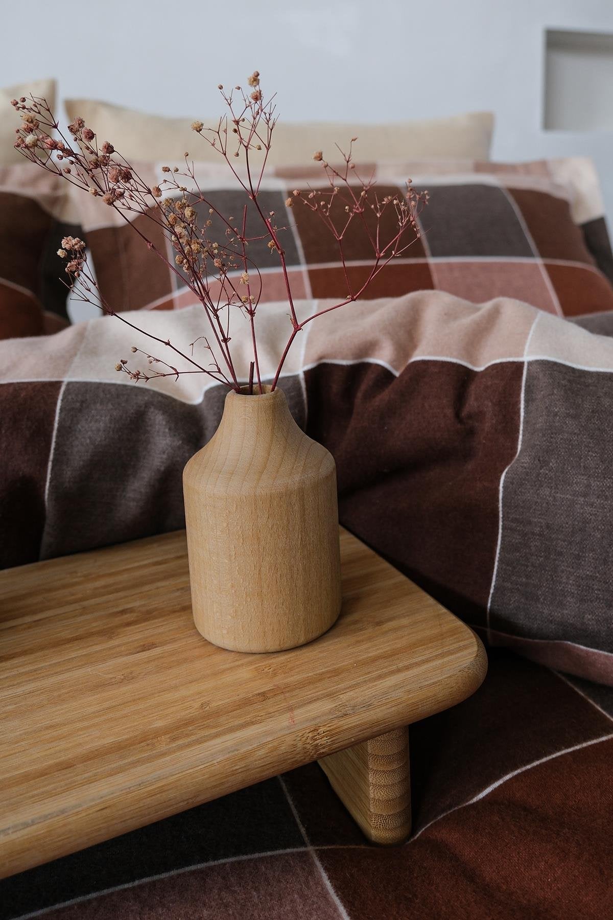 İyi Geceler İstanbul Flanel Çift Kişilik Nevresim Takımı - Echo Kahve