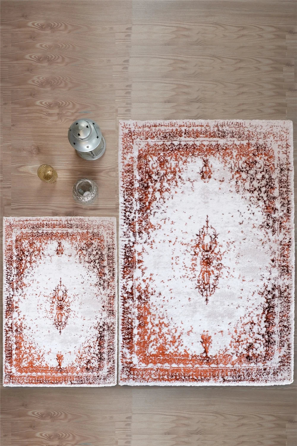 İyi Geceler İstanbul HCW Tajmahal Paspas Seti / 40x60-60x100 cm - Kiremit