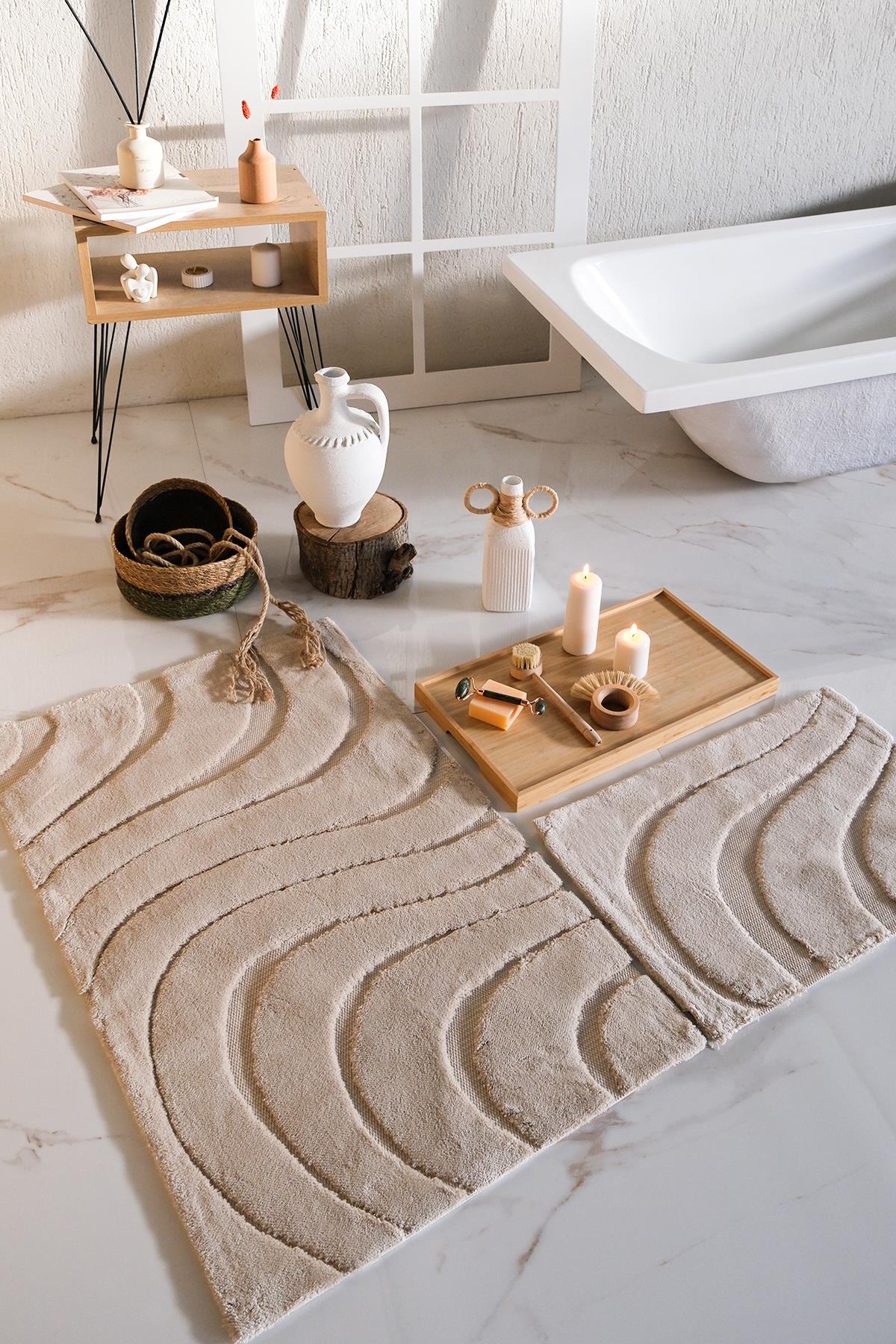 İyi Geceler İstanbul HCW Vaven Paspas Seti / 40x60-60x100 cm - Bej