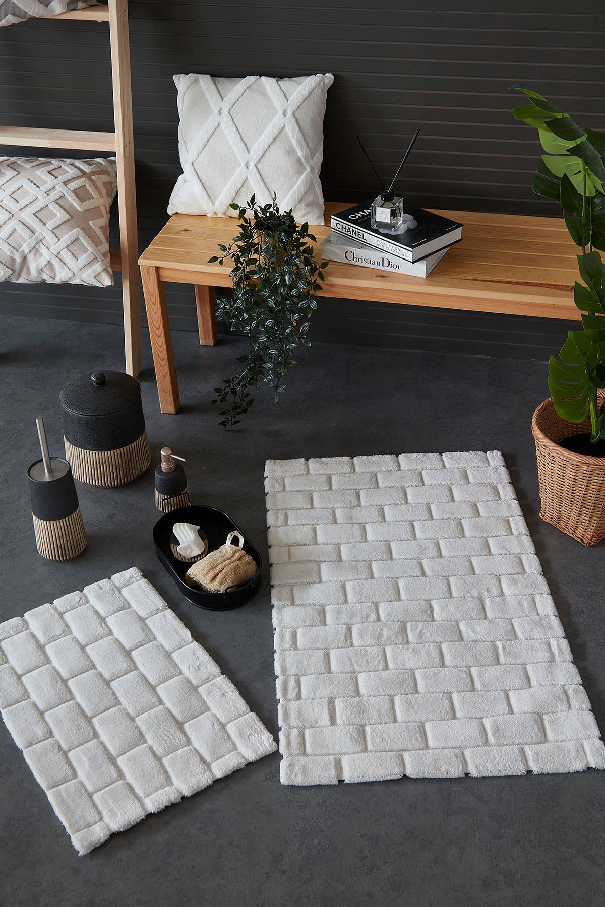 İyi Geceler İstanbul HCW Wall Paspas Seti / 40x60-60x100 cm - Ekru