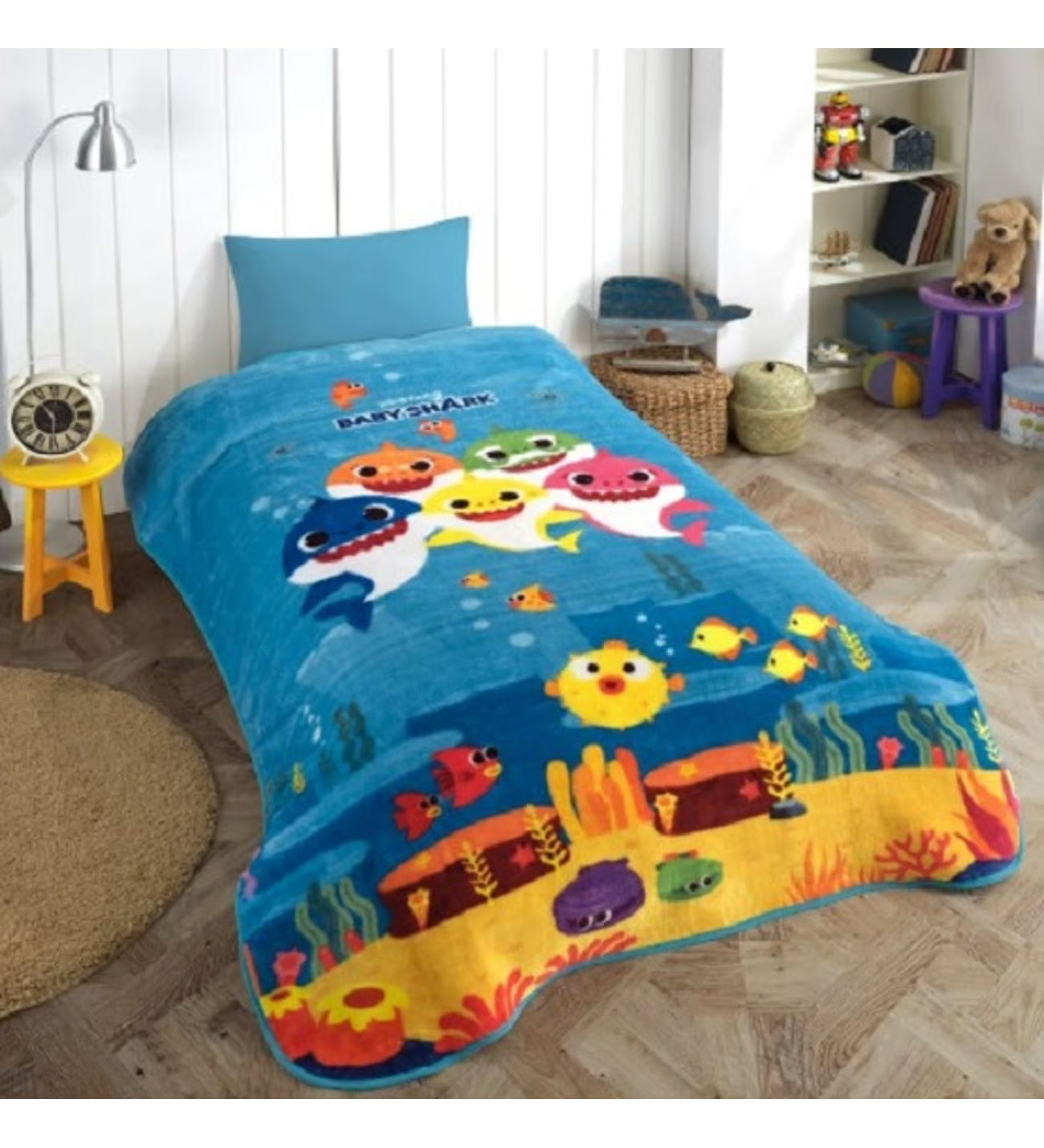 Hobby Baby Shark Lisanslı Battaniye Tek Kişilik