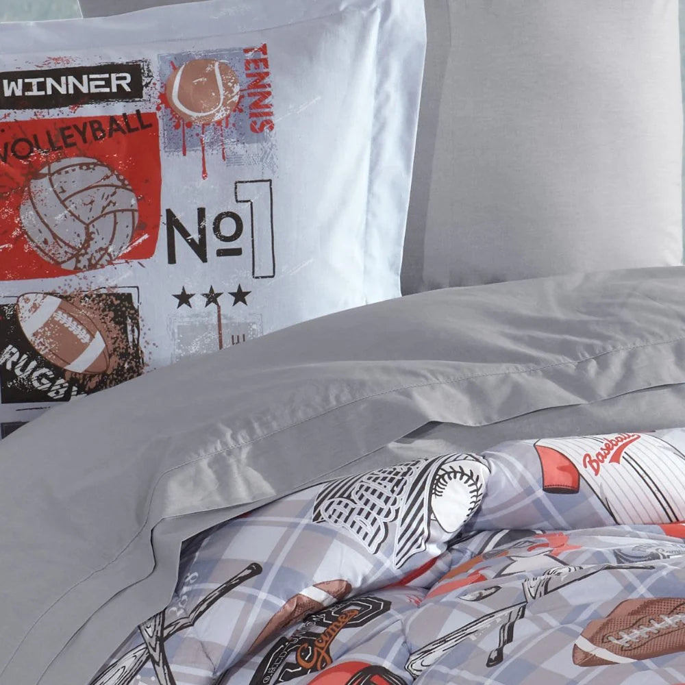 Hobby Poplin Victory Uyku Seti Tek Kişilik - Mavi